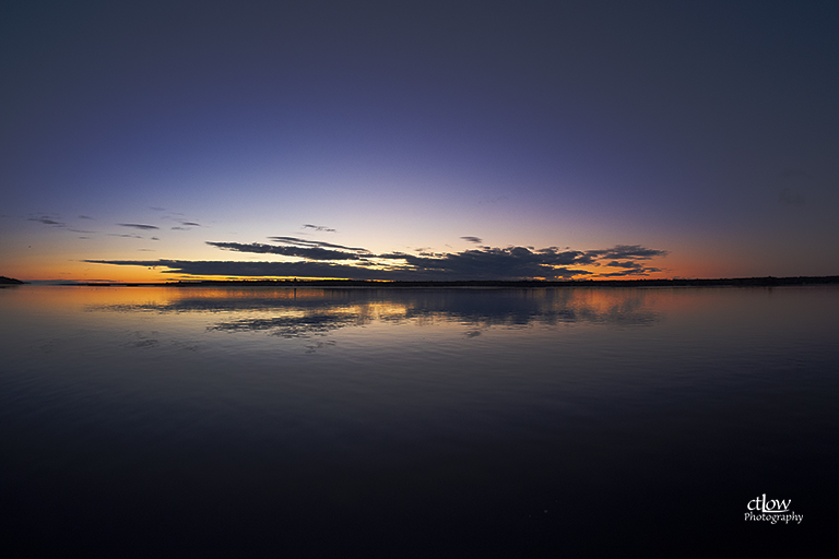 Dawn St. Lawrence River cloud water sky UWA fisheye lens