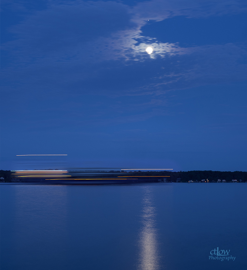 BBC Mont Blanc in motion moonlight