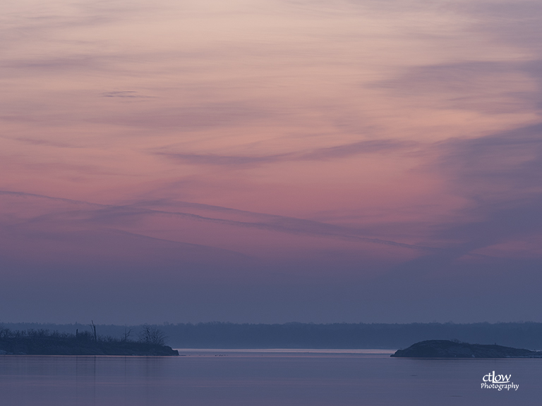 pastel dawn clouds sky river