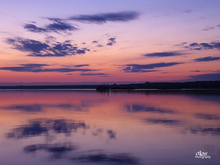 dawn clouds St. Lawrence River