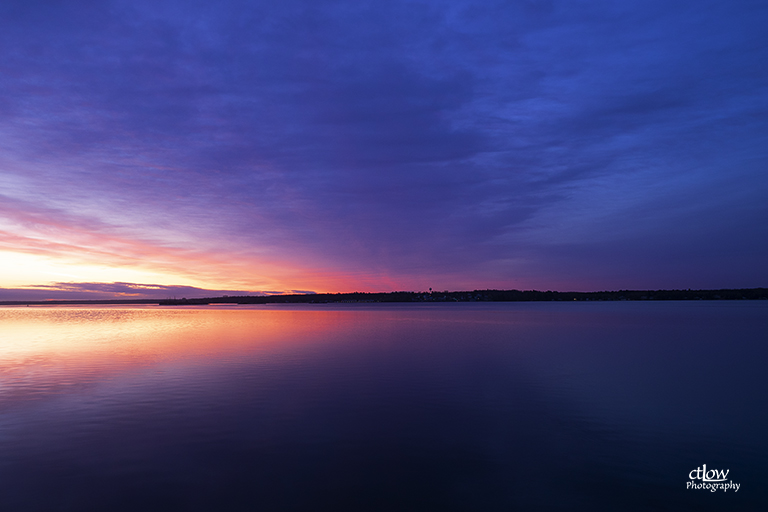 Dawn Glow Blue Hour River