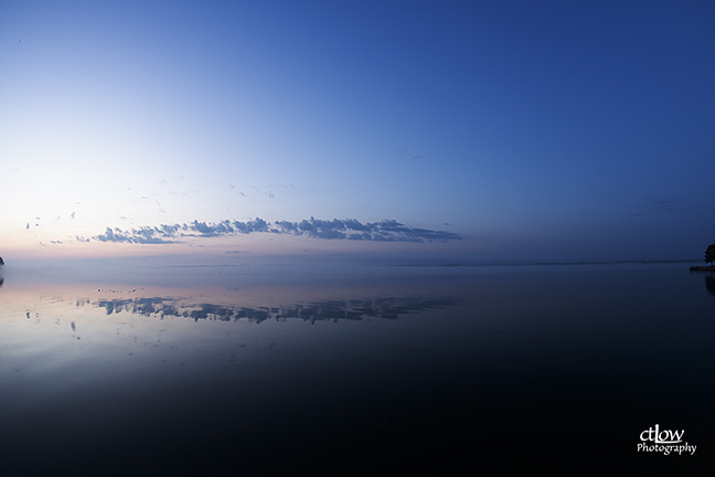 dawn st lawrence river ultra wide angle panorama