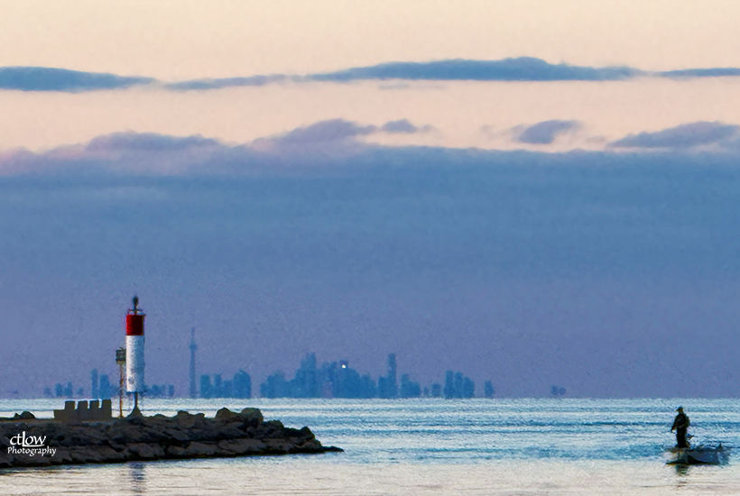 Port Dalhousie fishing boat Toronto dusk