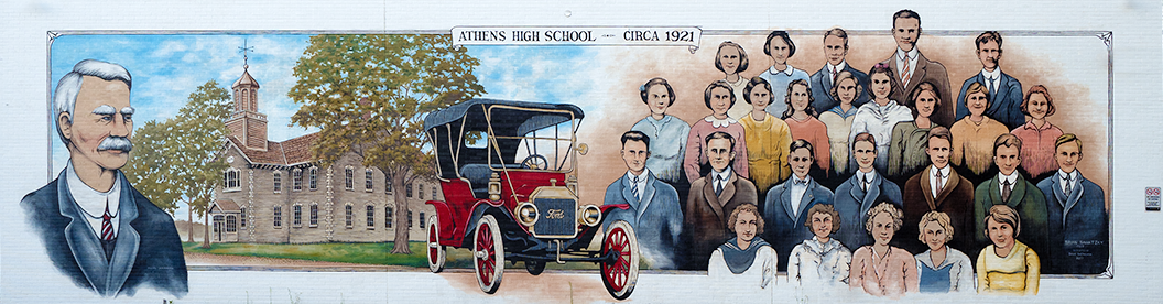 Athens High School Sheridan refurbishment Brian Sawatzky mural